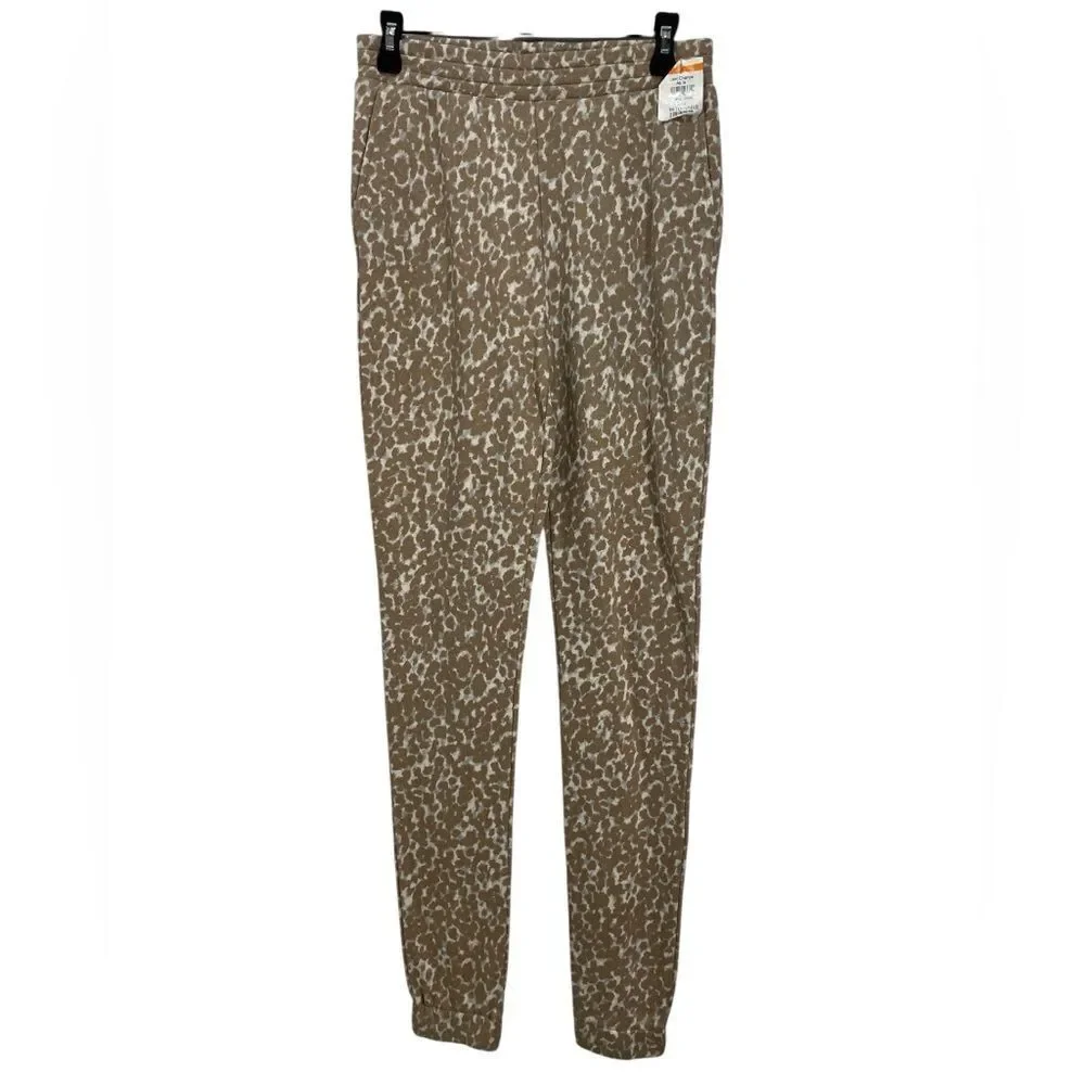 BB Dakota Women’s I Want It Cat Way Jogger Leopard Print Pants size S
